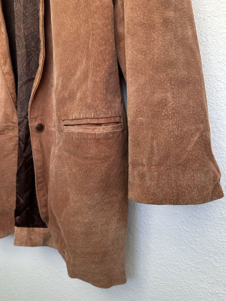 Avanti Suede Camel Blazer Jacket Sz. M - Image 2 of 4