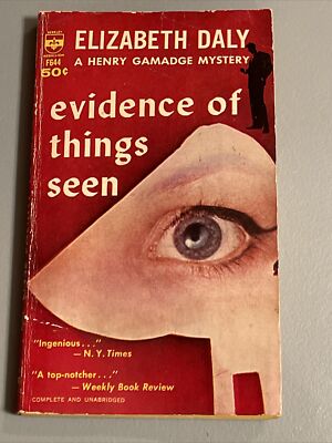 Evidence of Things Seen, Elizabeth Daly, Medallion, 1943
