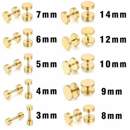 1 Pairs Earrings for Men Women Earring Stainless Steel Stud Earrings 3-12mm Gift - Picture 29 of 29