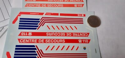 Décalcomanies Anciens Sapeurs-Pompiers De L'Eure - Échelle 1/43, Occasion - Pour Modélisme Ou Collection