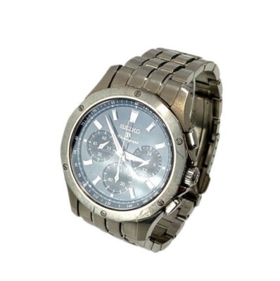 SEIKO 7J21-0AC0 Brightz Silver/Black Dial Men's Watch | eBay