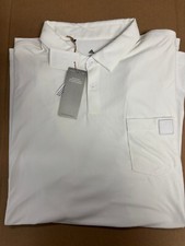 NWT MEN'S ADIDAS PRIMEGREEN POLO, SIZE: XL, COLOR: WHITE M21 