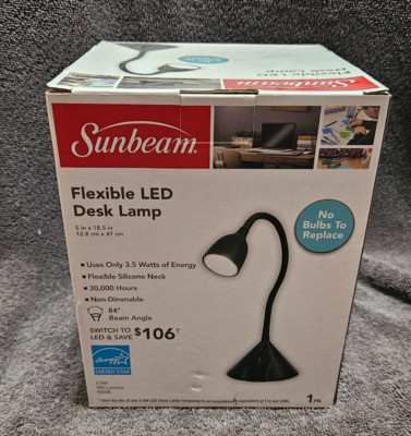NEW IN BOX Sunbeam Flexible LED Desk Lamp Non-Dimmable