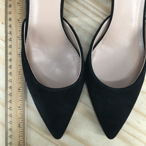 Essex Lane Heels Womens 9.5 M Dakota D'orsay Black Leather Pointed Toe Stiletto - Picture 8 of 17