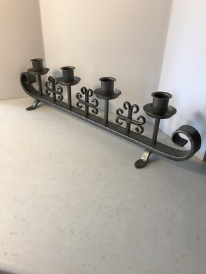 Metal 4 Candle Holder Made In Sweeden L18  W3.75 