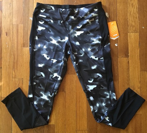 Women Avia Leggings, Black-White-grey 