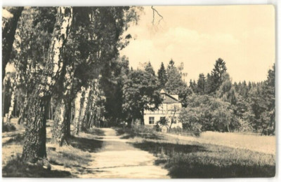 Postcard Kohlberg/Schleusingen - view of the forest house - black & white
