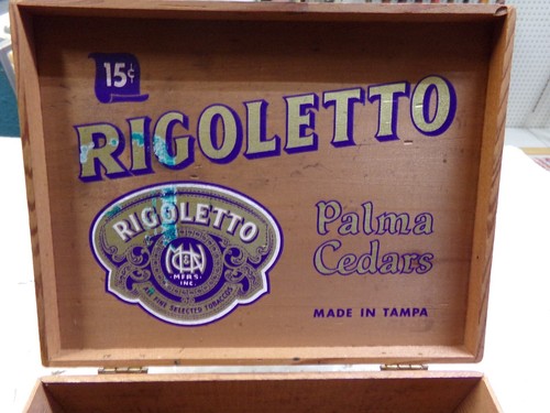 50's Vintage Rigoletto Palma Cedars Cigar Box #2835 - Picture 5 of 5