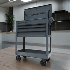 4 Drawer Roller Cart 30 In. Tool Cabinet Storage Chest Box Gray 580 Lb Capacity
