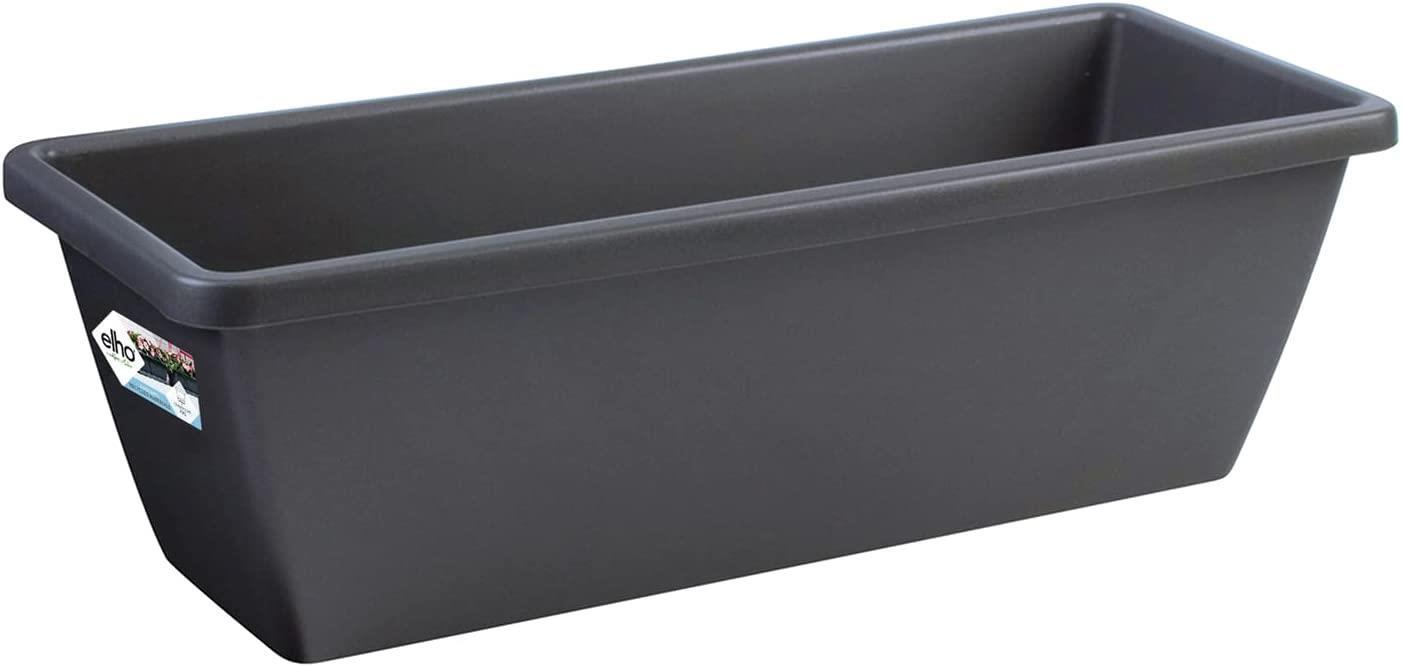 Elho Barcelona Trough Plant Flower Pot Balcony Planter 8 Litre 40cm Anthracite