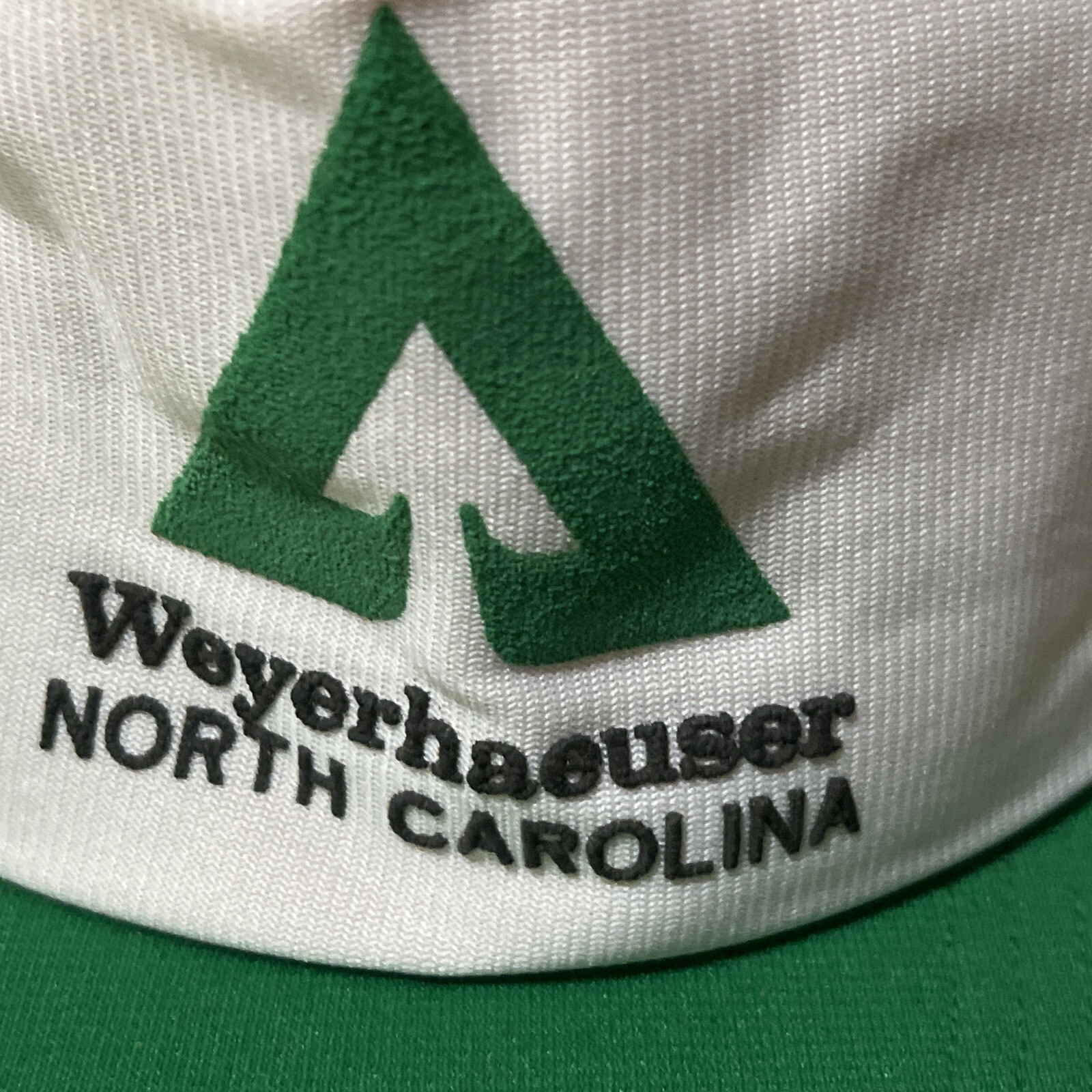 Vintage Weyerhaeuser 3 Stripe Trucker Snapback Hat North Carolina New