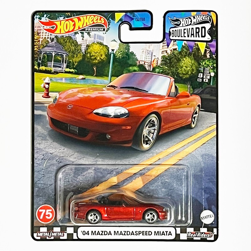 ‘04 MAZDA SPEED MX-5 MIATA ホットウィール　Blvd Hot Wheels Premium Boulevard #75 04 Mazda Mazdaspeed Miata (Red
