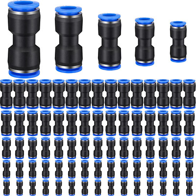 Konohan 100 Pieces Air Hose Fittings Air Line Fittings Straight Push to Link 4 6