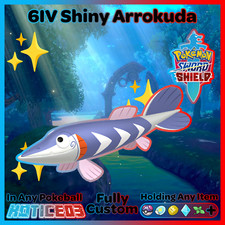 ARROKUDA ✨Ultra Square SHINY 6IV ✨ Pokemon SWORD and SHIELD lv1 +Free MasterBall