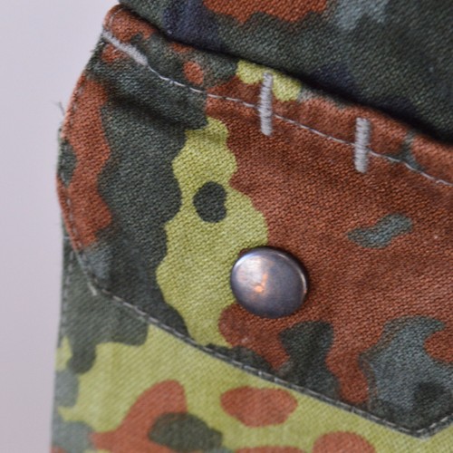 German Bundeswehr Flecktarn Camo Military Parka Jacket GR7 Large Regular Hood - Picture 12 of 15
