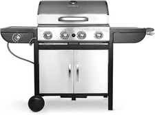 Edelstahl 4+1 Brenner Gasgrill Master mit Seitenkochfeld …