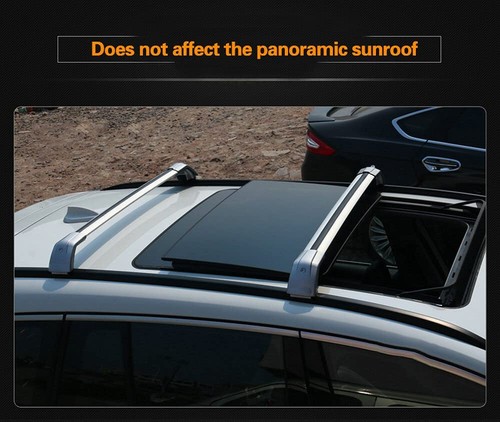 2PCS Cross Bar Roof Rail Fits For KIA EV3 2024-2026 Luggage Kayak Carrier Bars - Picture 7 of 9