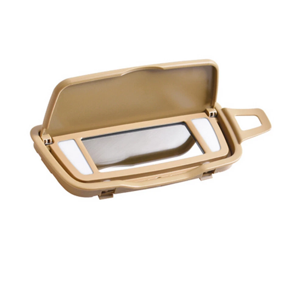 Conjunto de espejo de maquillaje parasol con lámpara para Porsche BOXSTER CAYMAN 981 982 beige Foto 2 de 4