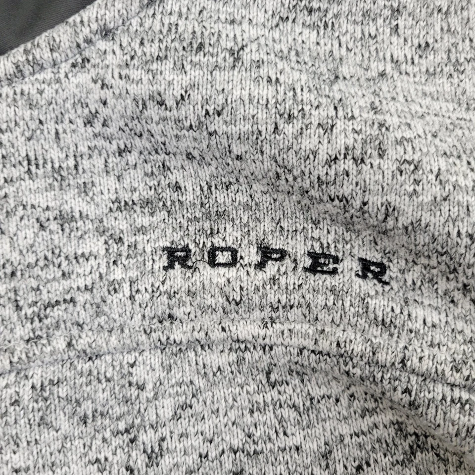 Sudadera con capucha Roper Activewear para mujer gris medio cremallera completa bloques de color manga larga Foto 4 de 4