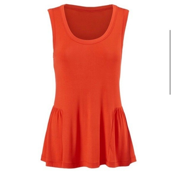 Cabi #5402 Hangout Tank Women's Size S Coral Orange