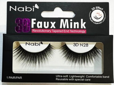 False Eye Lashes 3D Faux Mink Nabi 3D N28 Reusable Beauty Fashion Lightweight