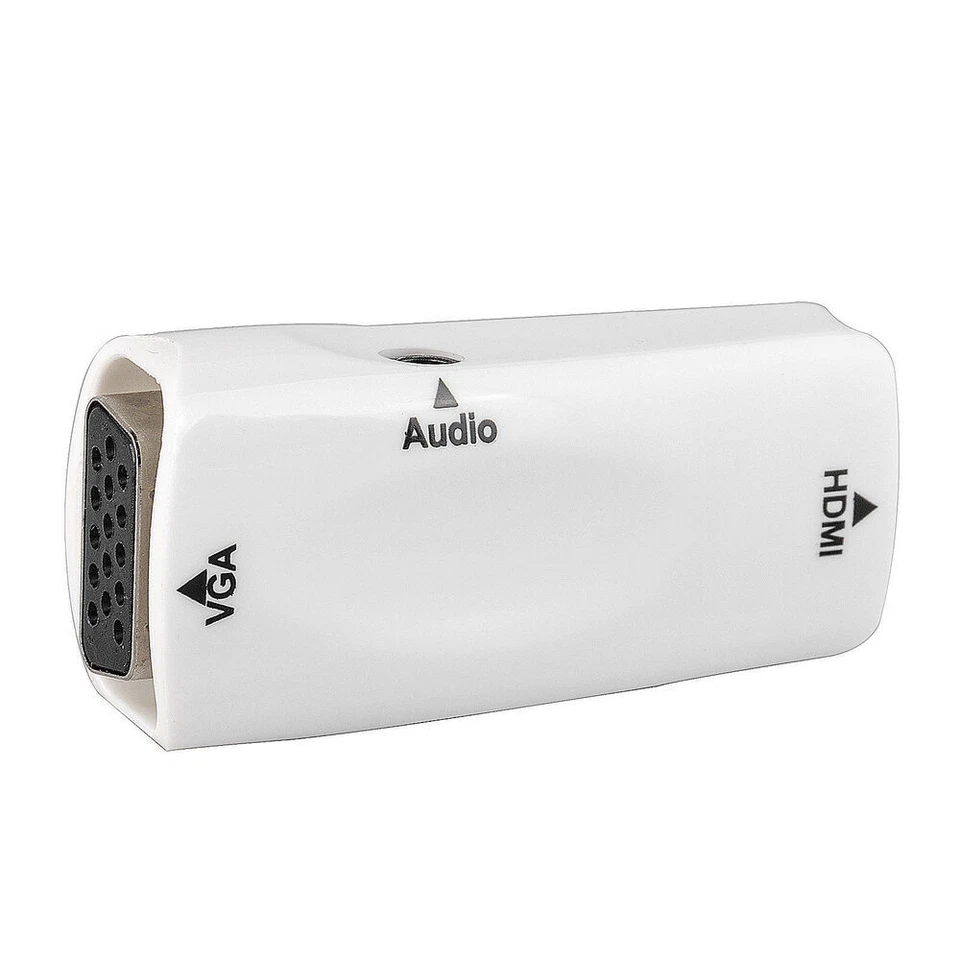 HDMI Female to VGA SVGA Adapter HD 1080P Video 3.5mm Stereo Audio Converter - Image 4 of 4