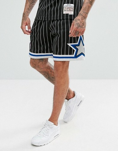 Mitchell Ness Orlando Magic 1994 Hardaway Shaq Swingman Pinstripes Black Shorts - Picture 17 of 24