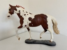 Stunningly Detailed Trad Model Resin Horse Bonita Chestnut Pinto By S Bishop