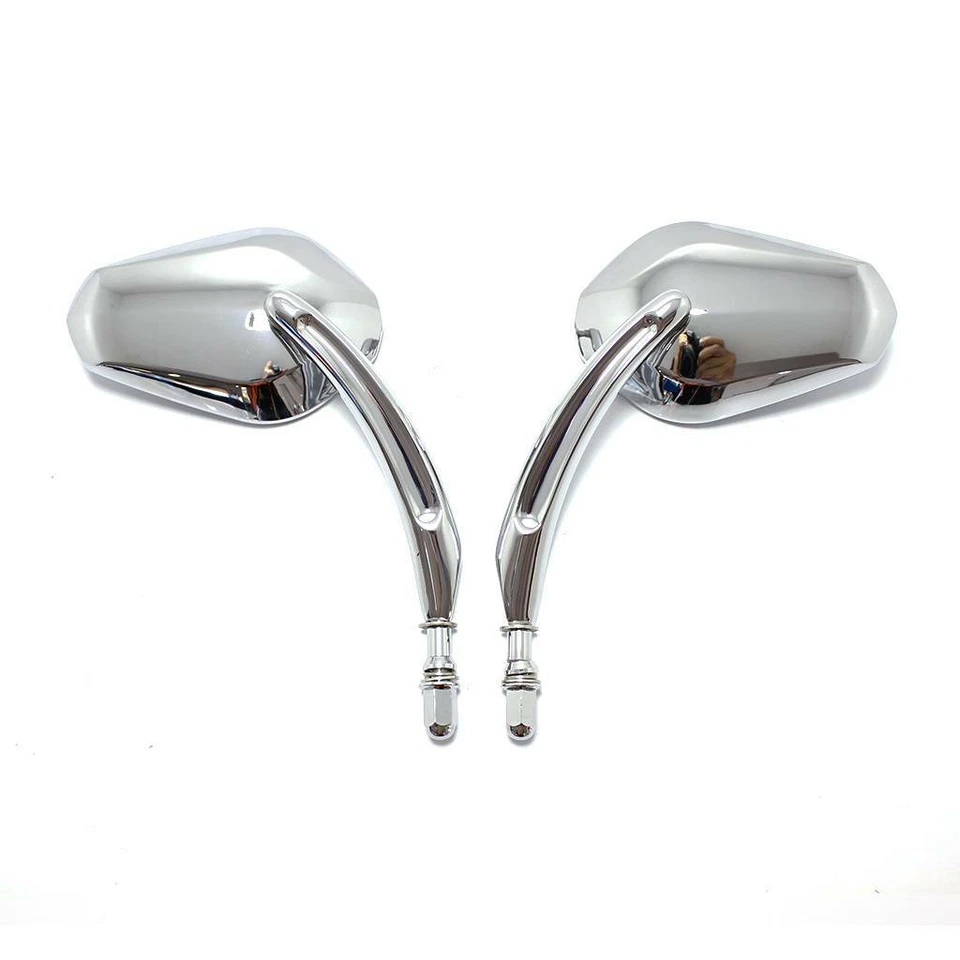 Chrome Motorcycle Rearview Mirrors For Harley Davidson CVO Street Glide Chopper - Image 3 of 4