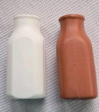 1980s Fisher Price Play Food - WHITE CHOCOLATE MILK BOTTLES