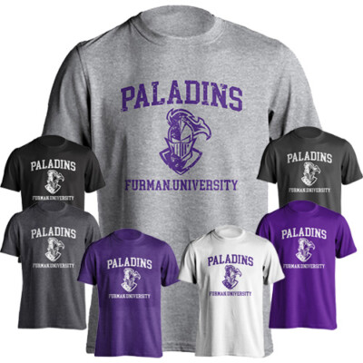 Furman Paladins Distressed Retro Long Sleeve T-Shirt - Officially Licensed Fan Gear (White, X-Large)