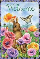 Toland Home Garden Bunny Poppies 28 X 40-inch Decorative Usa-produced House Flag on sale Toland Home Garden Bunny Poppies 28 X 40-inch Decorative Usa-produced House Flag on sale