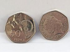 50th Anniversary first four-minute mile Roger Bannister 50P Fifty Pence Coin