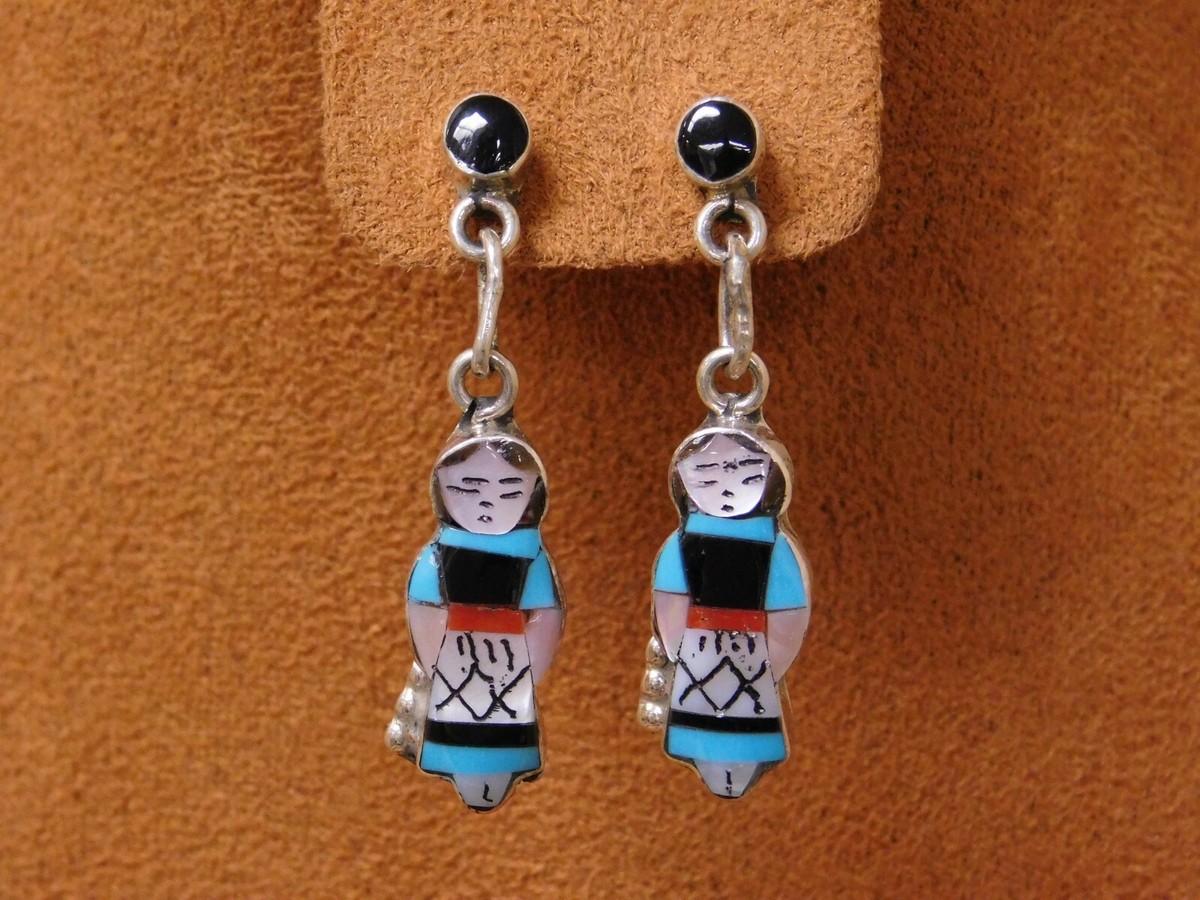 Sterling Silver Zuni Multi Stone Inlay Maiden Jewelry Set by Joyce