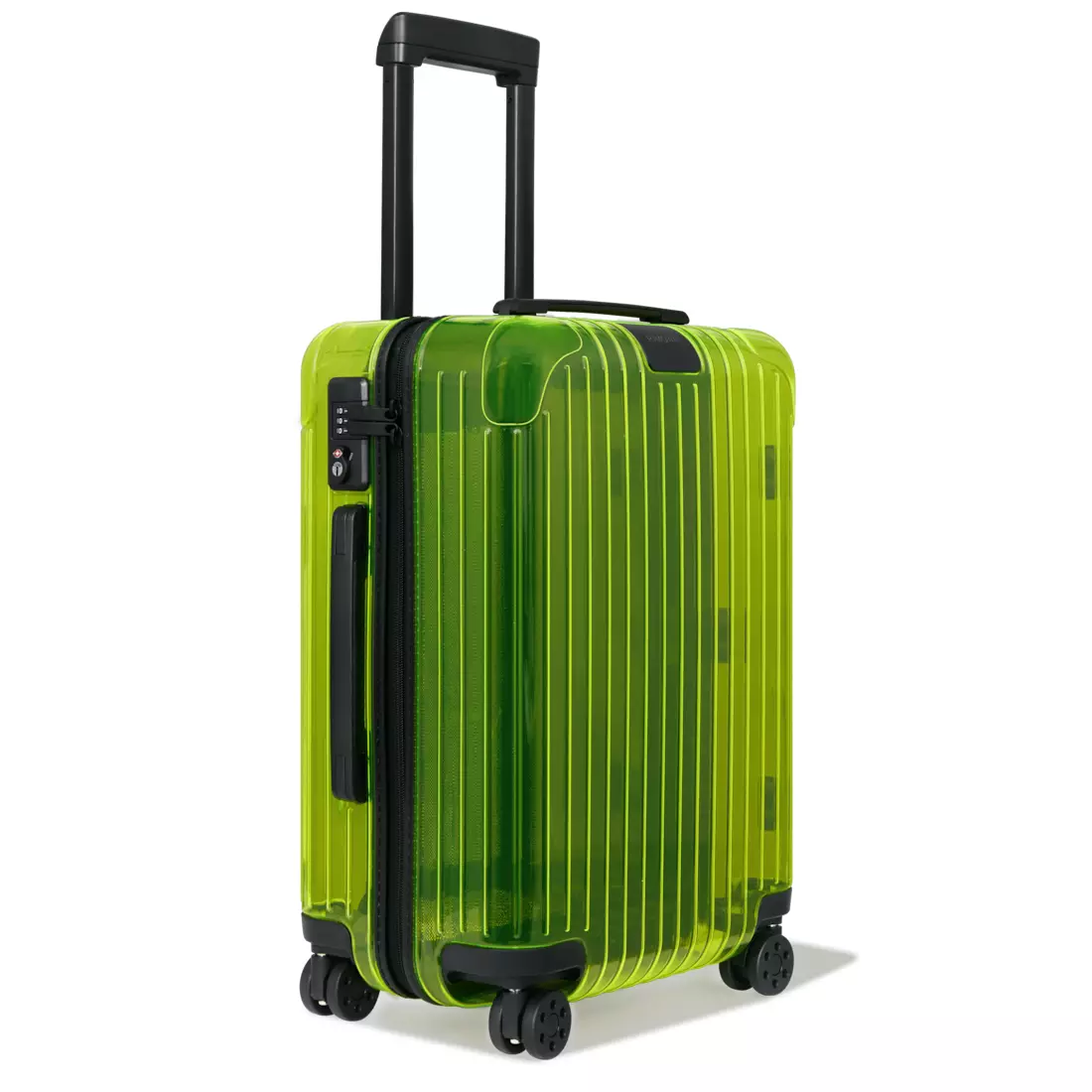 RIMOWA ESSENTIAL LIMITED EDITION LIME GREEN NEON CABIN TRANSPARENT