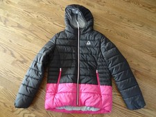 Girls XL-16 Gerry Winter Jacket Hood Pink/Black Youth Kids