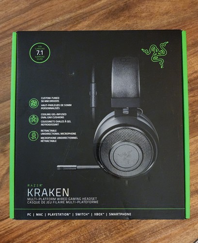 Razer Kraken Wired Gaming Headset 7.1 Surround Sound, PC, Mac, PS4, XBOX One - 第 1/2 張圖片