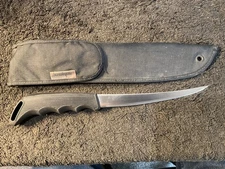 original vintage kershaw fish fillet knife w sheath oregan usa unused 1237tf 12"