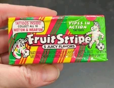 Fruit Stripe Chewing Gum 17Pcs Pack Discontinued Collectible Not For Consumption