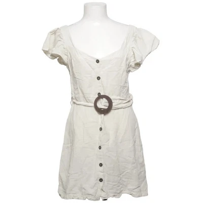 Zara, robe chemisier, taille : S, beige, coton/lin, unicolore, femme #Eyh - Photo 1/4