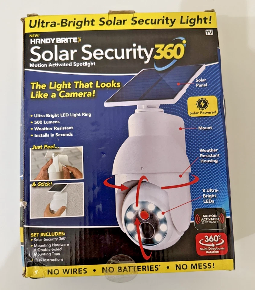 Handy Brite Solar Security 360° Motion Activated Spotlight – New, Open Box - Image 2 of 4