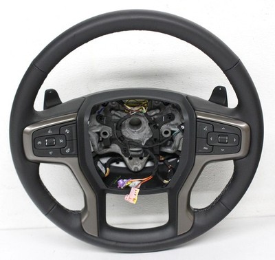 87821724 OEM Black Leather Steering Wheel For GMC Sierra, Chevy