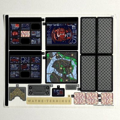 LEGO STICKER SHEET 76183 Batcave The Riddler Face-Off The Batman Decals Stickers
