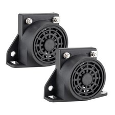 Car Back-up Alarm, 110dB 12V-48V DC Waterproof Industrial Black alarm horn