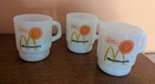 McDonald's 3 Vintage Anchor Hocking Fire King Good Morning Milk Glass Coffee Mug