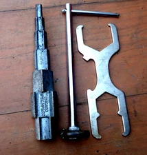 Lot of 3 Vtg Plumbing Tools Chicago Specialty Co. Spud, Lock Nut, Drain Wrench's