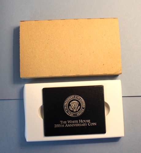 Silver 1992-D White House 200th Ann Commemorative 90% UNC Silver Dollar, $1 - Picture 4 of 5