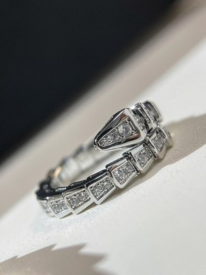 Gold Snake Ring 925 Silver Moissanite Ring Snake Jewelry Wedding Gift 14k Gold