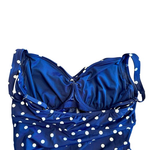 LAND’S END Tankini Badeoberteil Damen 12 tiefseeblau Bügel gepunktet - Bild 11 von 13