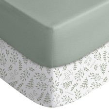 Baby Crib Sheets for Boys Girls, Fitted Crib Sheet 2 Pack for Standard Crib
